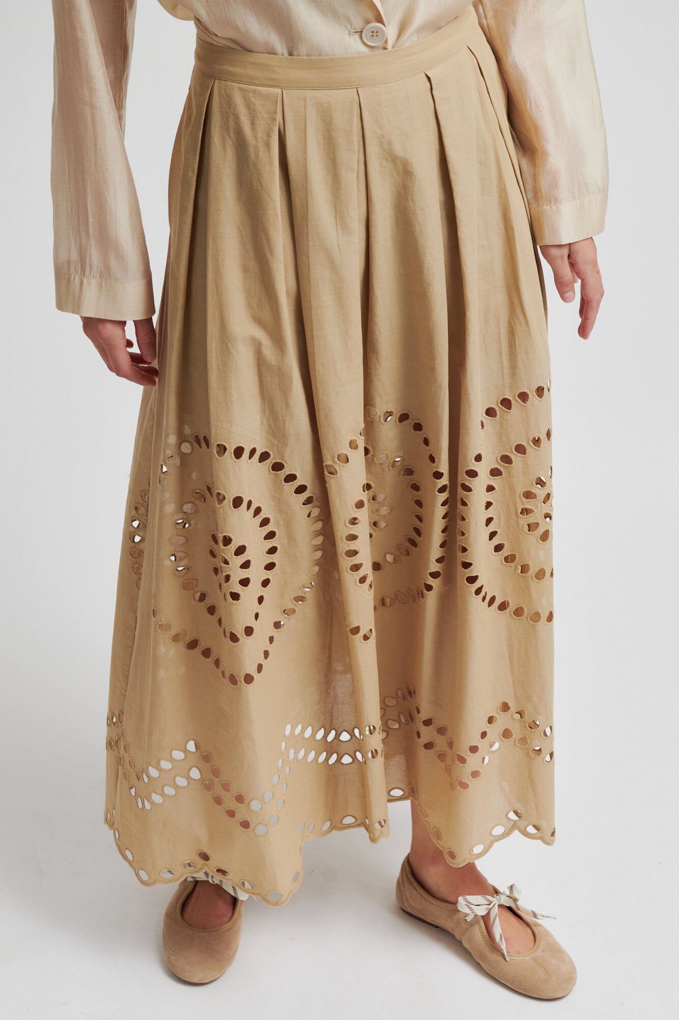 Meryl nederdel - Camel
